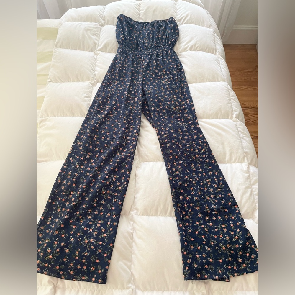 Floral Strapless Jupmsuit